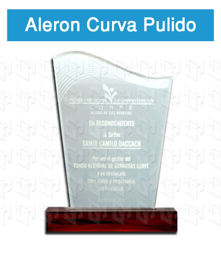 vidrio aleron pulido curva